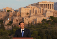 Rubio, trumpismo all’ombra del Partenone Rubio in Athens